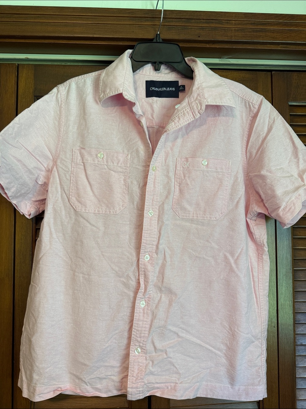 Calvin Klein Men's Pink Button-Down Shirt